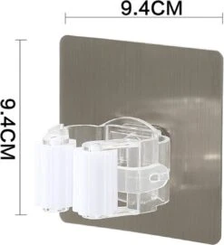 Bezem Houder - Zelfklevend - Zilverkleurig -Tuingereedschap Winkel 1095x1200 2