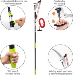 Iceberk Snoeischaar + Snoeizaag (1,45 - 3,70 M) - Telescopische Snoeischaar Voor Het Snoeien Van Bomen En Dichte Struiken Zonder Ladder 9 Iceberk Snoeischaar + Snoeizaag (1,45 - 3,70 M) - Telescopische Snoeischaar Voor Het Snoeien Van Bomen En Dichte Struiken Zonder Ladder -Tuingereedschap Winkel 1157x1200