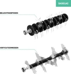 VONROC Elektrische Verticuteermachine - Gazonbeluchter – 1300W – Maaibreedte 320 Mm – 4 Dieptestanden (12/9/6/3 Mm) – Incl. 35L. Opvangbak 15 VONROC Elektrische Verticuteermachine - Gazonbeluchter – 1300W – Maaibreedte 320 Mm – 4 Dieptestanden (12/9/6/3 Mm) – Incl. 35L. Opvangbak -Tuingereedschap Winkel 1160x1200