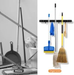 BOTC Bezemhouder - 5 Houders 6 Haken - Gereedschapshouder - Zeflklevend - Bezem Ophangsysteem - Ophanghaken - Tuingereedschap -Tuingereedschap Winkel 1186x1200 1