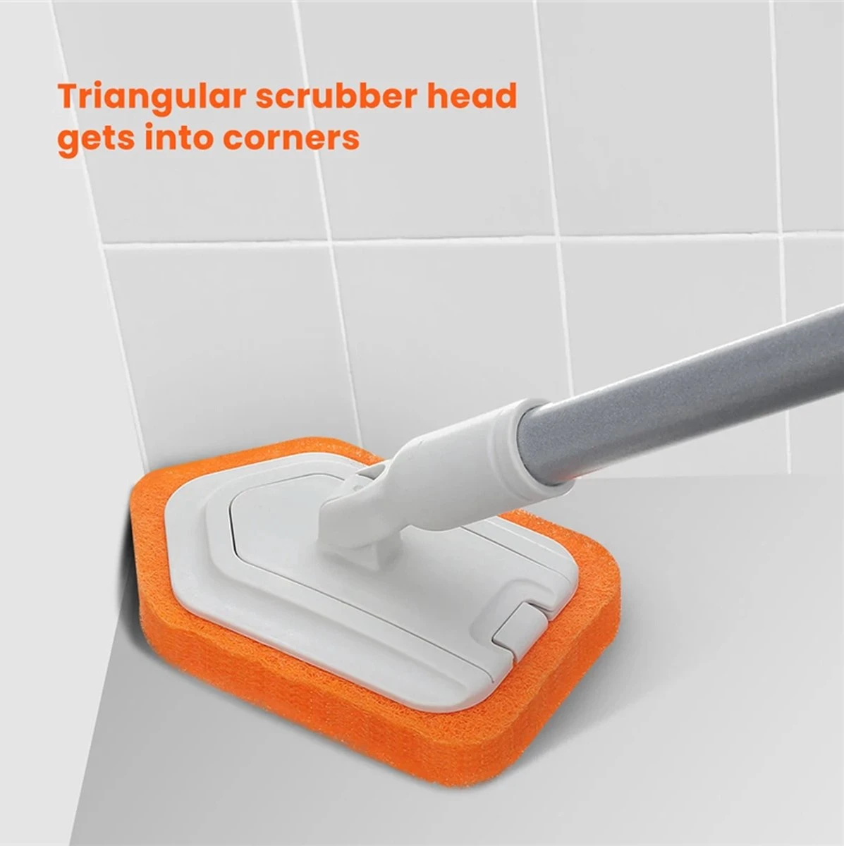 Merkloos Vloerschrobber - Bad Tegel Borstel Scrubber - Met 107cm Verstelbaar Lange - Voor Reiniging Badkamer Keuken Keramische Tegel - Oranje -Moederdag Cadeautje 5 Merkloos Vloerschrobber - Bad Tegel Borstel Scrubber - Met 107cm Verstelbaar Lange - Voor Reiniging Badkamer Keuken Keramische Tegel - Oranje -Moederdag Cadeautje - Afbeelding 5