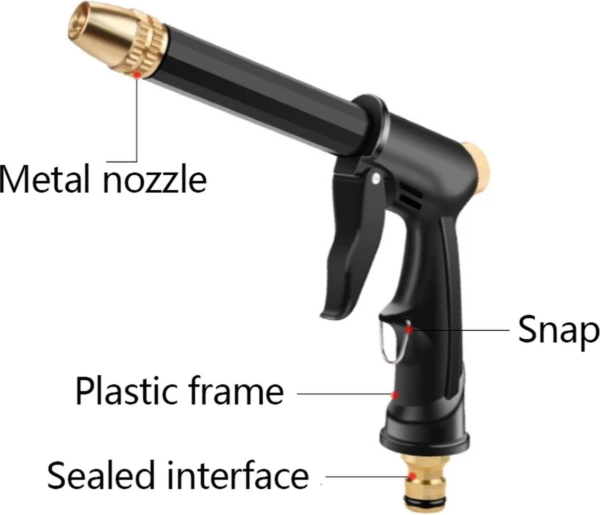 Merkloos Terrasreiniger - Hogedrukspuit - Ergonomisch - Compact - Draagbaar - Tuinslang - Schuimen 2 Merkloos Terrasreiniger - Hogedrukspuit - Ergonomisch - Compact - Draagbaar - Tuinslang - Schuimen - Afbeelding 2