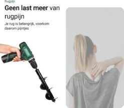 MaatWorkz - Grondboor - 25 CM - Boormachine - Bollenplanter - Moestuin - Palenboor - Boor - Tuin -Tuingereedschap Winkel 1200x1045 1