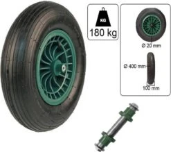 Kruiwagen Wiel 4.00 - 8 Luchtband Lijnprofiel - Asdiameter 20mm 26 Kruiwagen Wiel 4.00 - 8 Luchtband Lijnprofiel - Asdiameter 20mm -Tuingereedschap Winkel 1200x1062