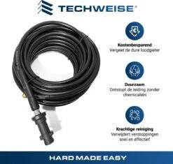 Techweise - Rioolslang Voor Kärcher K2 T/m K7 - 15M - Met 4 Achterwaartse Hogedruksproeiers -Tuingereedschap Winkel 1200x1144 1