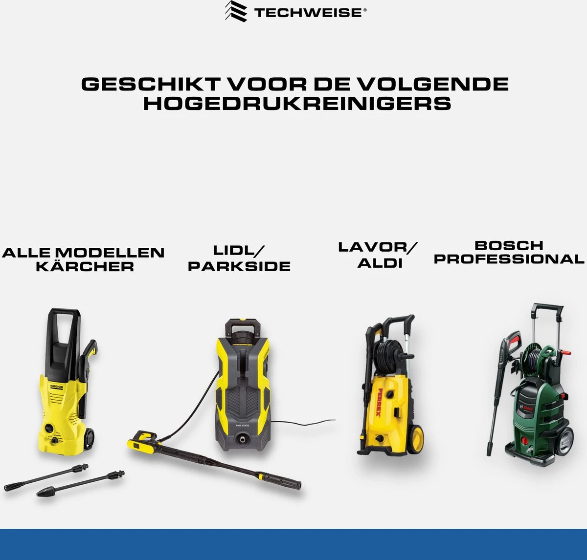 Techweise - Rioolslang Voor O.a. Kärcher - 15M - Met Roterende En Voorwaartse Kop 2 Techweise - Rioolslang Voor O.a. Kärcher - 15M - Met Roterende En Voorwaartse Kop - Afbeelding 2