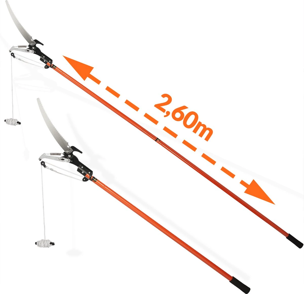 Gardebruk Takkenzaag Telescopisch - 2in1 Zaag & Snoeischaar - Oranje 4 Gardebruk Takkenzaag Telescopisch - 2in1 Zaag & Snoeischaar - Oranje - Afbeelding 4