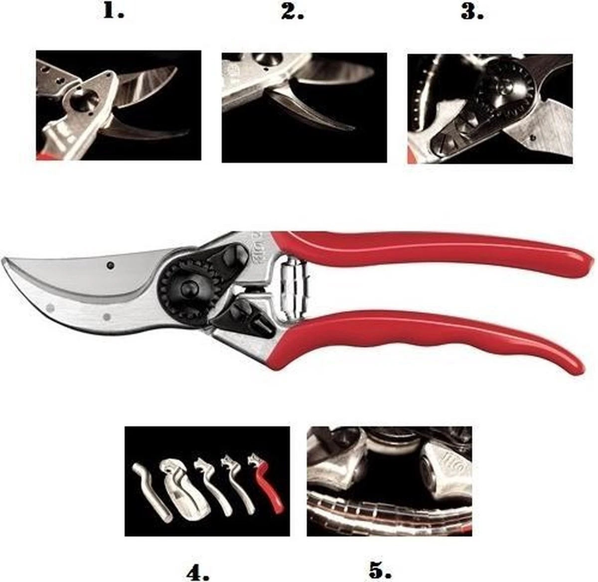 Felco 2 Snoeischaar - Rechtshandig - Max. Knipdiameter 25 Mm - Lengte 215 Mm 5 Felco 2 Snoeischaar - Rechtshandig - Max. Knipdiameter 25 Mm - Lengte 215 Mm - Afbeelding 5
