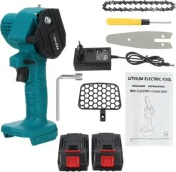 Merkloos Mini Accu Kettingzaag - 4 Inch Elektrische Boomzaag - Handkettingzaag - Met 2 Accu En 1 Oplader - Voor Tuinboom Ranch Bomen Snijden Hout- Blauw 20 Merkloos Mini Accu Kettingzaag - 4 Inch Elektrische Boomzaag - Handkettingzaag - Met 2 Accu En 1 Oplader - Voor Tuinboom Ranch Bomen Snijden Hout- Blauw -Tuingereedschap Winkel 1200x1170 5