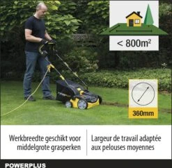 Powerplus POWXG7516 Elektrische Verticuteermachine - Mos Verwijderaar - 1800W - 360mm Maaibreedte- 45L Opvangbak - Incl. Gazonbeluchter/grasbeluchter 11 Powerplus POWXG7516 Elektrische Verticuteermachine - Mos Verwijderaar - 1800W - 360mm Maaibreedte- 45L Opvangbak - Incl. Gazonbeluchter/grasbeluchter -Tuingereedschap Winkel 1200x1177 4