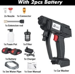 Merkloos Elektrische Accu-Hogedrukreiniger - 20Bar - Multifunctioneel Mondstuk - Draagbaar Oplaadbaar Snoerloos - Reinigingsspuitpistool - Met Rijke Accessoires - Voor Makita 18V-batterij - Voor Auto, Tuin, Terras, Raam (Zwart) 19 Merkloos Elektrische Accu-Hogedrukreiniger - 20Bar - Multifunctioneel Mondstuk - Draagbaar Oplaadbaar Snoerloos - Reinigingsspuitpistool - Met Rijke Accessoires - Voor Makita 18V-batterij - Voor Auto, Tuin, Terras, Raam (Zwart) -Tuingereedschap Winkel 1200x1178 2