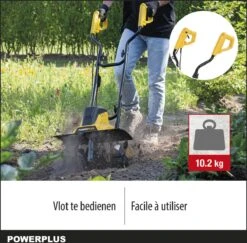 Powerplus POWXG72010 Tuinfrees - 1500W - Werkbreedte 450mm - Werkdiepte Max. 220mm - Incl. 6 Messen En Wielen -Tuingereedschap Winkel 1200x1179 11