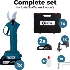 NovarGarden® Elektrische Snoeischaar NG1 - 2x Accu - Elektrisch - Takkenschaar - Op Batterij - 28mm 21 NovarGarden® Elektrische Snoeischaar NG1 - 2x Accu - Elektrisch - Takkenschaar - Op Batterij - 28mm -Tuingereedschap Winkel 1200x1189 1
