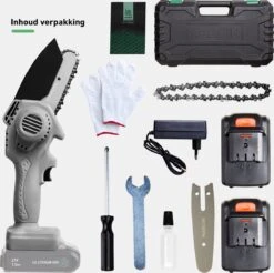Mardin Mini Kettingzaag - Snoeizaag - Kettingzaag - Kettingzaag Electrisch Met 2 Accu - Inclusief Koffer - 1 Extra Accu - Grijs -Tuingereedschap Winkel 1200x1193 6