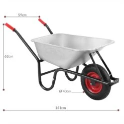 Gardebruk Kruiwagen 100L - Luchtband - 250kg Draagkracht Zilver 15 Gardebruk Kruiwagen 100L - Luchtband - 250kg Draagkracht Zilver -Tuingereedschap Winkel 1200x1200 11