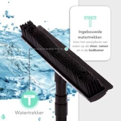 CLEANLY® Rubberen Bezem Met Vloerwisser - Kappersbezem - Zachte Bezem Binnen & Buiten - Vloertrekker Met Steel - 68-150 Cm -Tuingereedschap Winkel 1200x1200 465