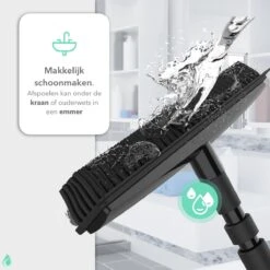 CLEANLY® Rubberen Bezem Met Vloerwisser - Kappersbezem - Zachte Bezem Binnen & Buiten - Vloertrekker Met Steel - 68-150 Cm -Tuingereedschap Winkel 1200x1200 467
