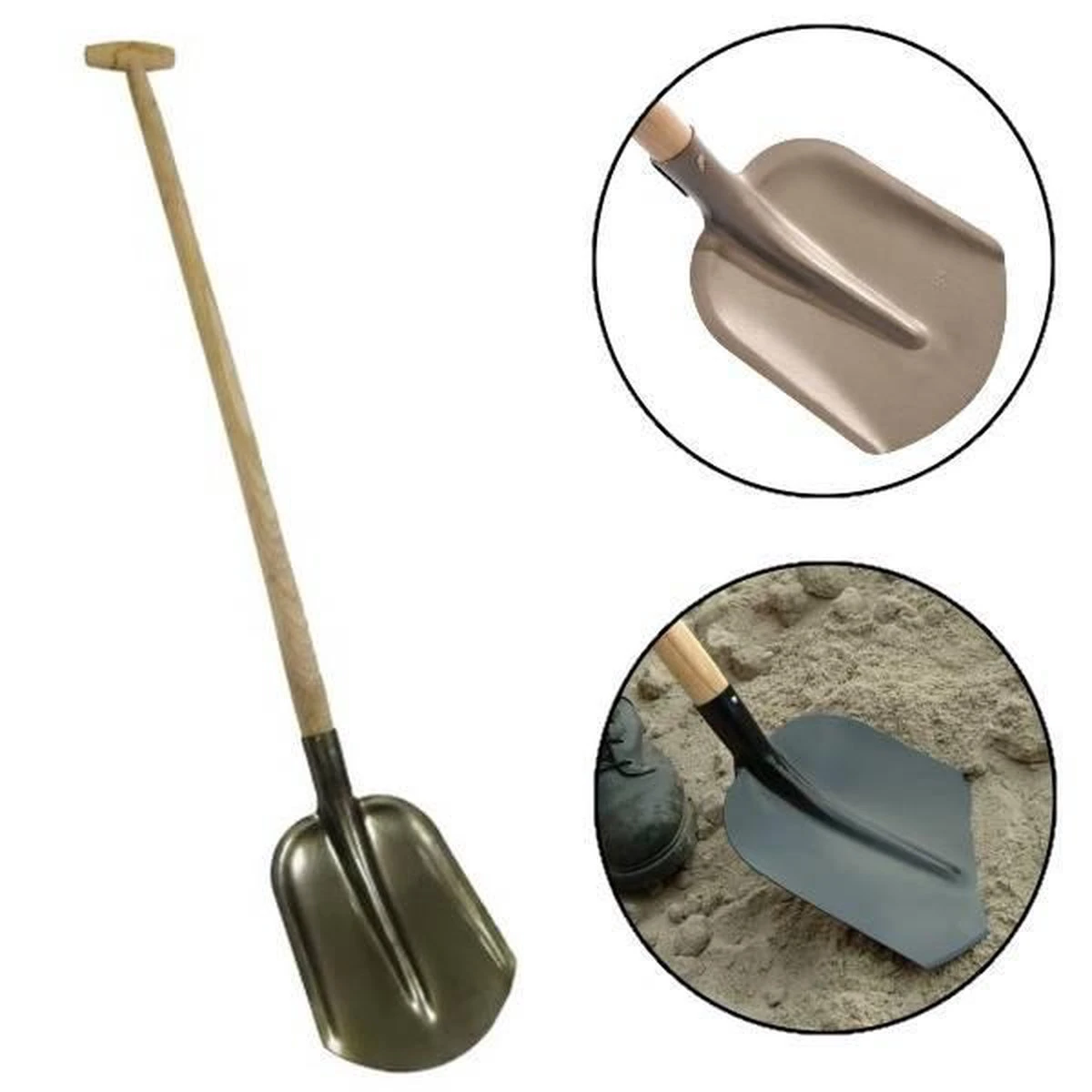 Gardenline Stalen Bats Met Houten Steel 135cm 3 Gardenline Stalen Bats Met Houten Steel 135cm - Afbeelding 3