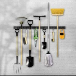 Bezem Ophangsysteem – Bezemhouder – Tuingereedschap – RVS – 5 Houders – 6 Haken - BAULK® -Tuingereedschap Winkel 1200x1200 535