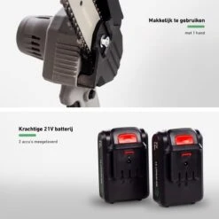 Mardin Mini Kettingzaag - Snoeizaag - Kettingzaag - Kettingzaag Electrisch Met 2 Accu - Inclusief Koffer - 1 Extra Accu - Grijs -Tuingereedschap Winkel 1200x1200 610