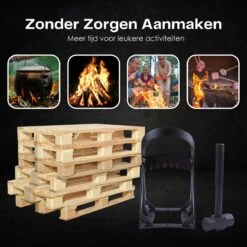 Flowkey® Houtklover - Houtsplijter Bijl - Houtkliever Kloofwig Gietijzer - Voor Hout & Aanmaakhout - Inclusief Gratis Hamer -Tuingereedschap Winkel 1200x1200 627