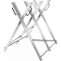 Merkloos Monzana Zaagbok - Metaal Opvouwbaar 83x81x88cm - Zilver -Tuingereedschap Winkel 1200x1200 681