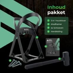 Lighted Lifestyle™| Houtklover Voor Aanmaakhout Incl. Kloofhamer - Houtsplijter - Houtkliever - Snel Haardhout - Gietijzer - Incl. Schroeven -Tuingereedschap Winkel 1200x1200 789