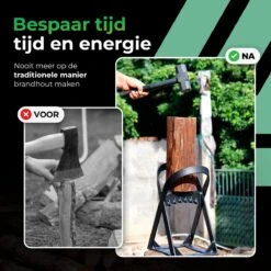 Lighted Lifestyle™| Houtklover Voor Aanmaakhout Incl. Kloofhamer - Houtsplijter - Houtkliever - Snel Haardhout - Gietijzer - Incl. Schroeven -Tuingereedschap Winkel 1200x1200 792