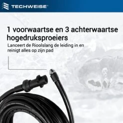 Techweise - Rioolslang Voor Kärcher K2 T/m K7 - 15M - Met Voorwaartse Hogedruksproeiers -Tuingereedschap Winkel 1200x1200 817