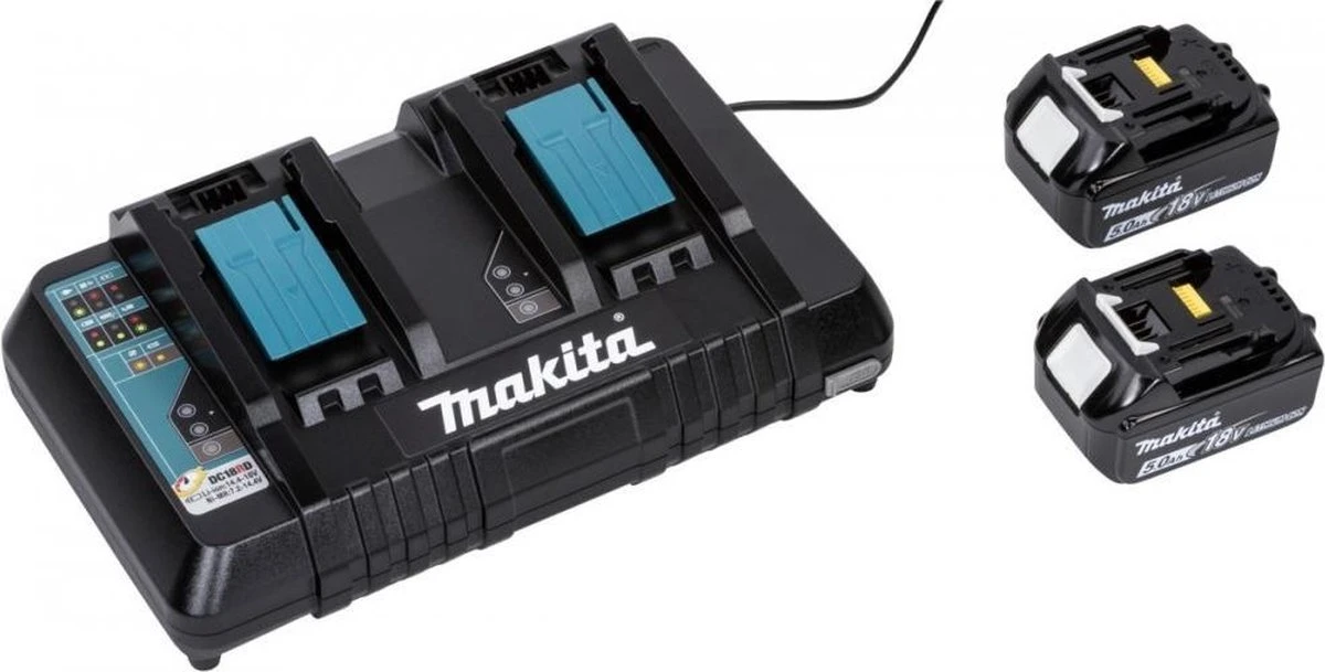 Makita - DLM432PT2 - 2x 18V - Accu - Grasmaaier - Set - 2x 5.0 Ah - Duolader 5 Makita - DLM432PT2 - 2x 18V - Accu - Grasmaaier - Set - 2x 5.0 Ah - Duolader - Afbeelding 5