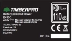 TIMBERPRO - Bladblazer Elektrisch 40V, ZEER Krachtig (incl. 4A Batterij En Incl. Lader) -Tuingereedschap Winkel 1200x676 1