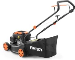 FUXTEC Grasmaaier Benzine - 41cm - 80cc - Duwmaaier - Opvangbak 45L - FX-RM4180 -Tuingereedschap Winkel 1200x964