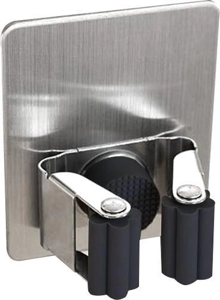 Merkloos Mop Houder - Mop - Houder - Bezem Ophangsysteem - Bezem Houder - Hanger - Staal 2 Merkloos Mop Houder - Mop - Houder - Bezem Ophangsysteem - Bezem Houder - Hanger - Staal - Afbeelding 2